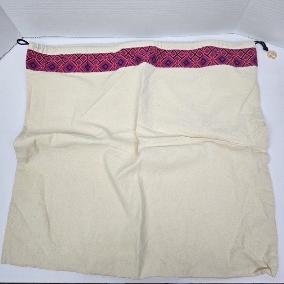 Tory‎ Burch Dust Bag 19×20 Cream Pink Purple Drawstring Protective - Picture 6 of 10